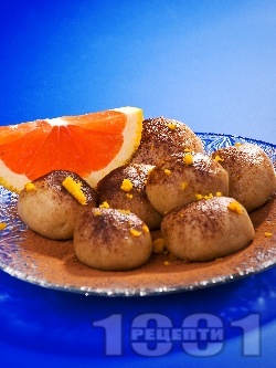 Бързи шоколадови трюфели (топчета) с портокал и какао - снимка на рецептата